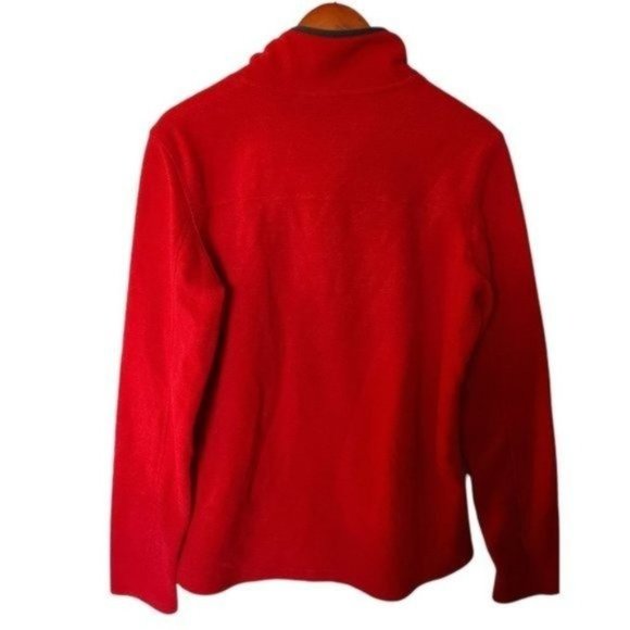 White Sierra Red  Fleece Snap Neck Buttons Pullover‎ size L Large - Picture 7 of 9
